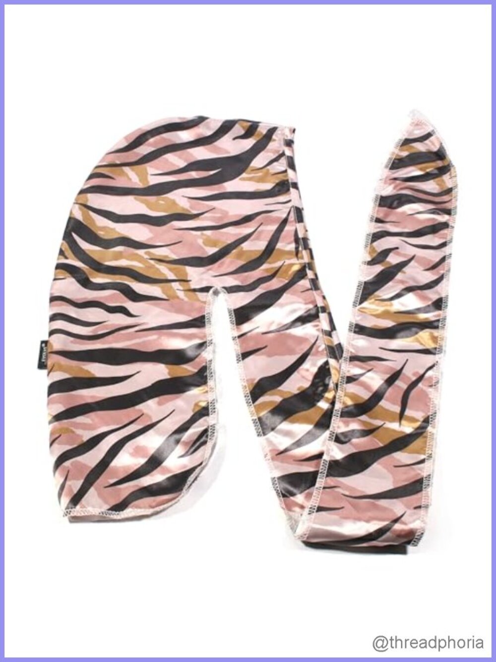 Satin Hair Scarf Safari Print Sleep Wrap Frizz Prevention